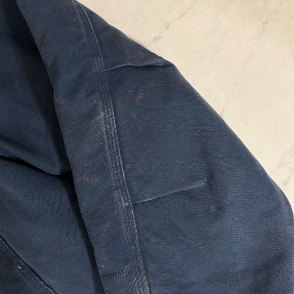 Vintage Carhartt 48 Tall Navy Detroit Arctic Quilt Lined Jacket  Corduroy Collar - Picture 7 of 11